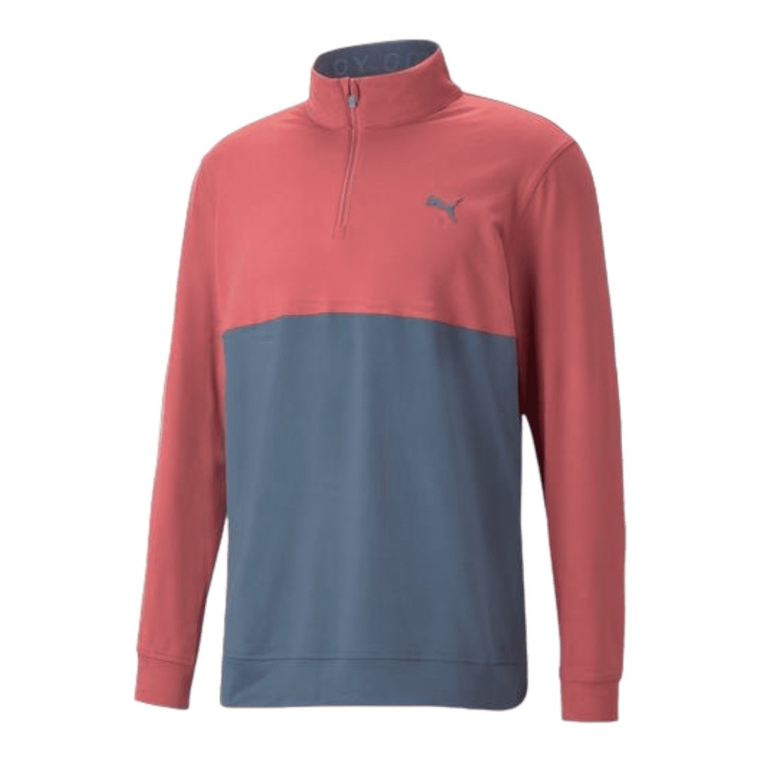 Puma Gamer Colour Block 1/4 Zip Golf Top 532985