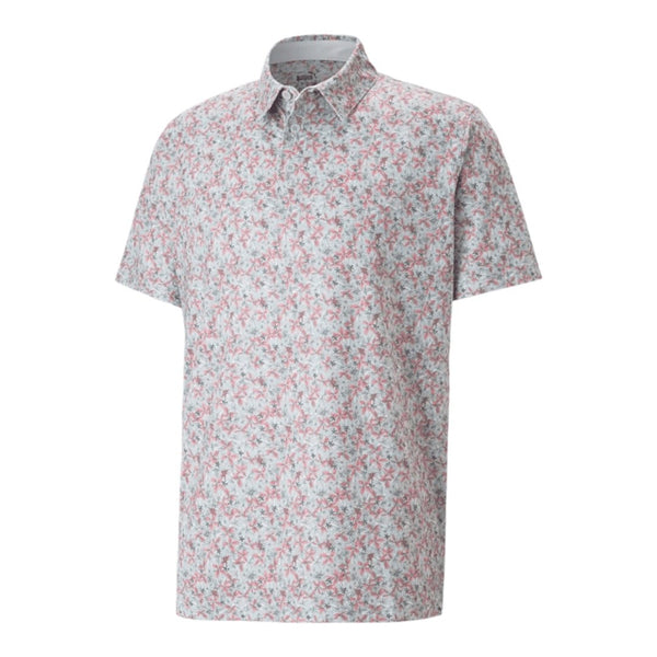 Puma MATTR Floral Golf Shirt 537456 | Blue/Pink/White Multi  