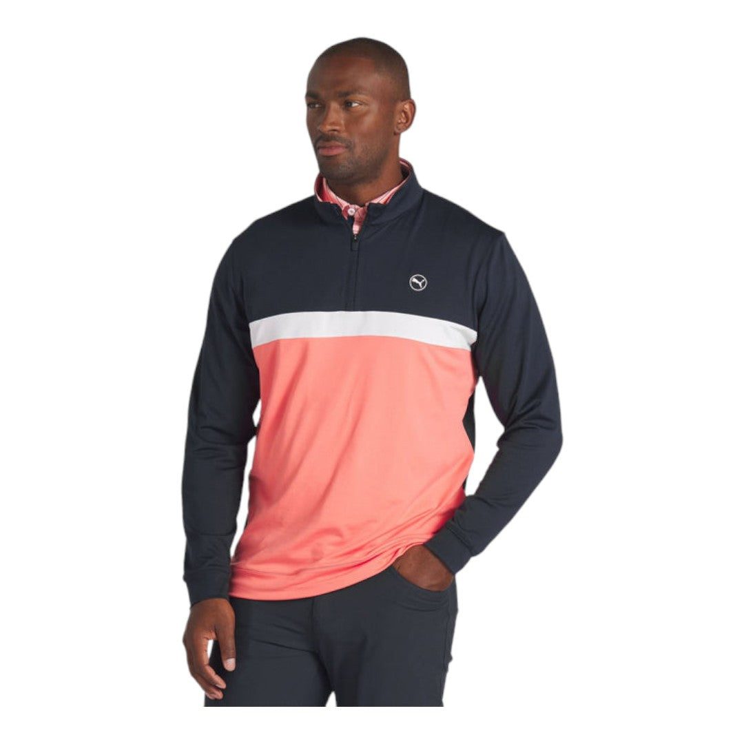 Puma Pure Colourblock 1/4 Zip Golf Midlayer 625888
