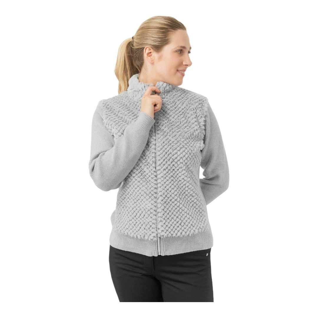 Pure Golf Ladies Ellisa Kniited Faux Fur Cardigan PG-48508