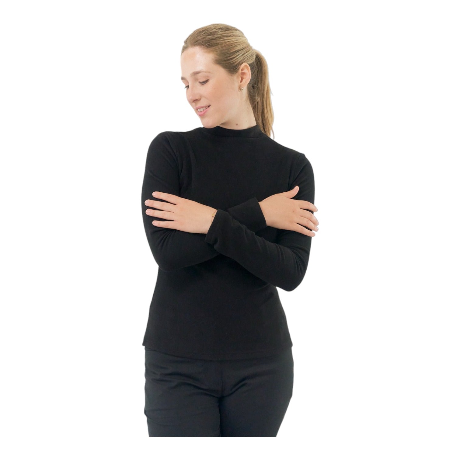 Pure Golf Ladies Fern Super Soft Mini Mock Neck Golf Top PG-38502