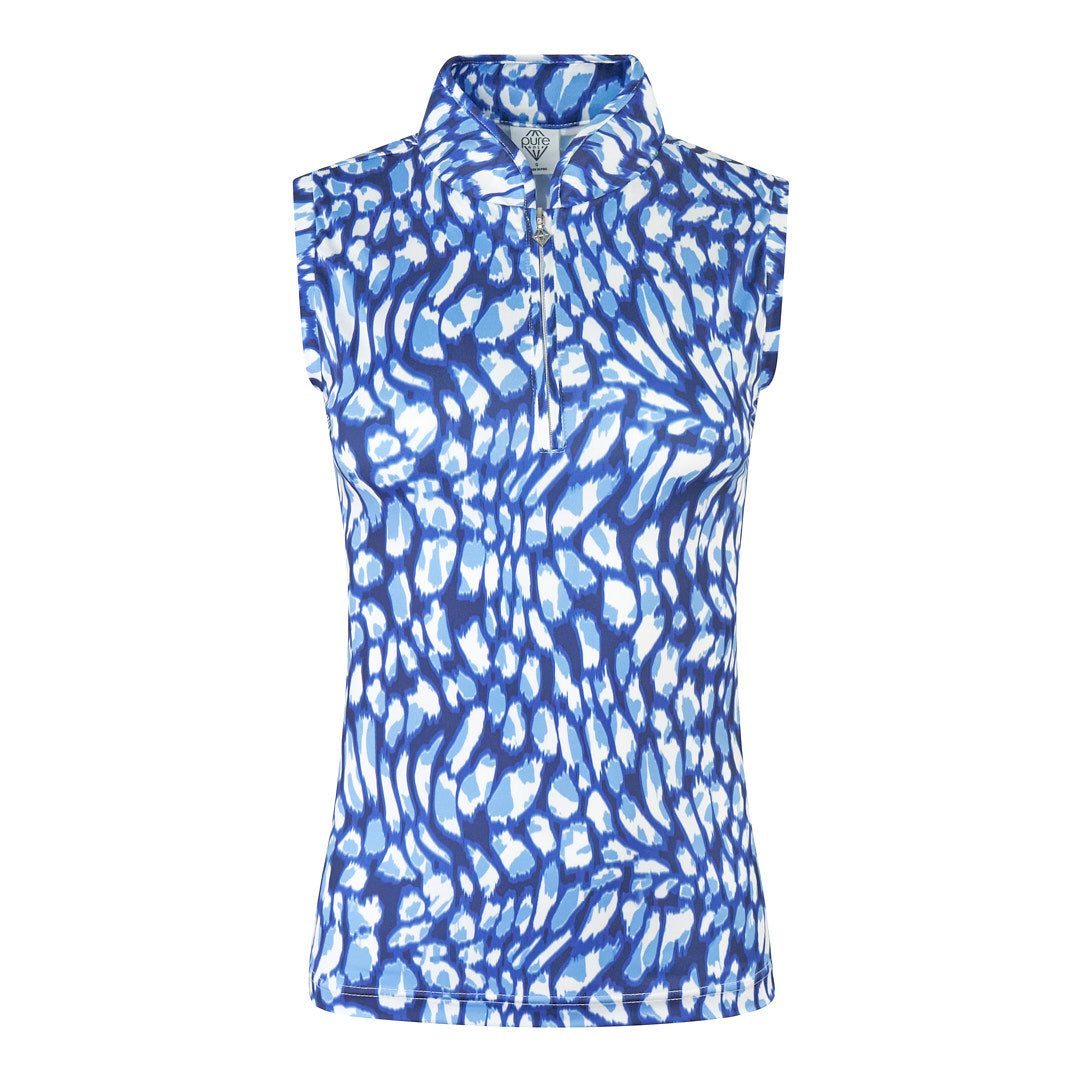 Pure Golf Ladies Rise Sleeveless Golf Polo Shirt PG-42008