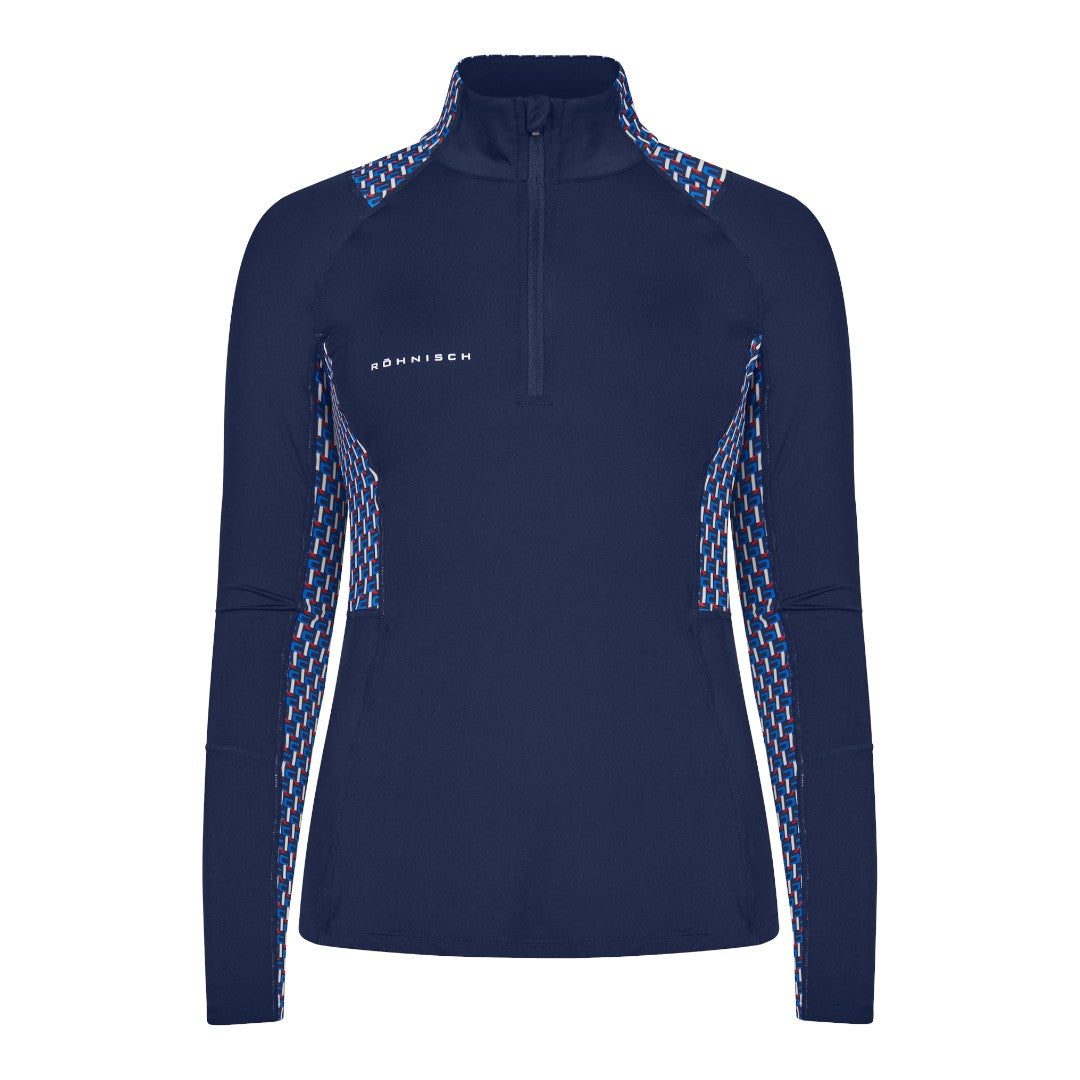 Rohnisch Ladies Bonnie Printed L/S Golf Polo Shirt 111968