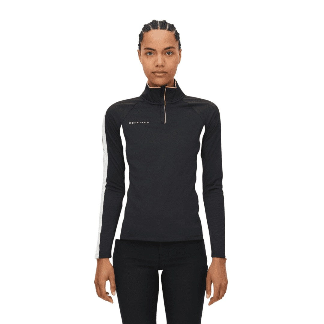 Rohnisch Ladies Skyler Half Zip Golf Top 111678 | Black – Clarkes Golf