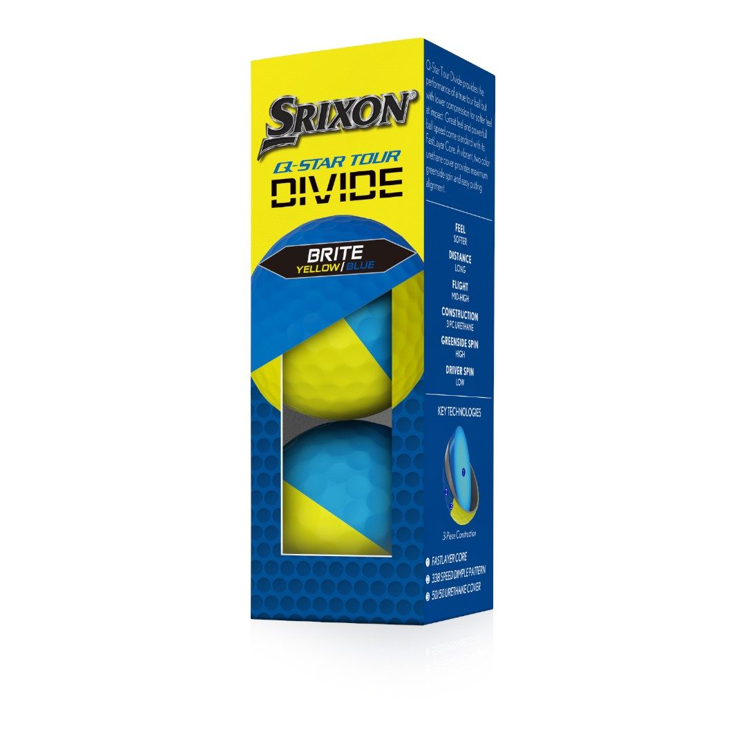 Srixon Q Star Tour Divide 2 Golf Balls | Blue/Yellow