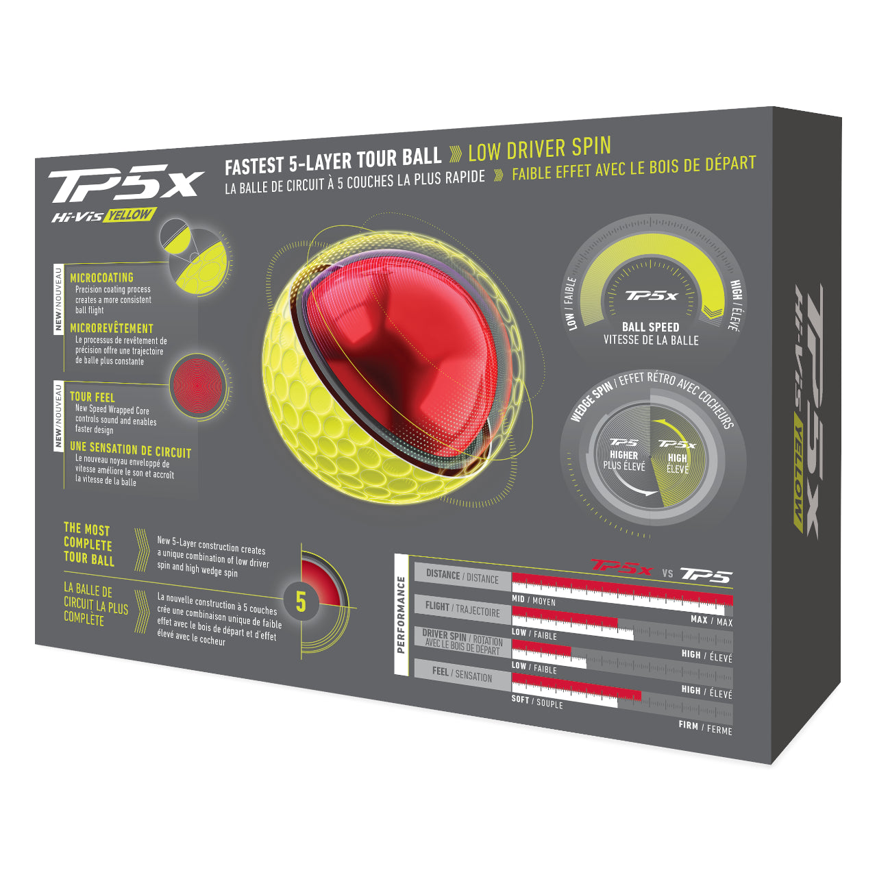 TaylorMade 2026 TP5x Golf Balls | Yellow