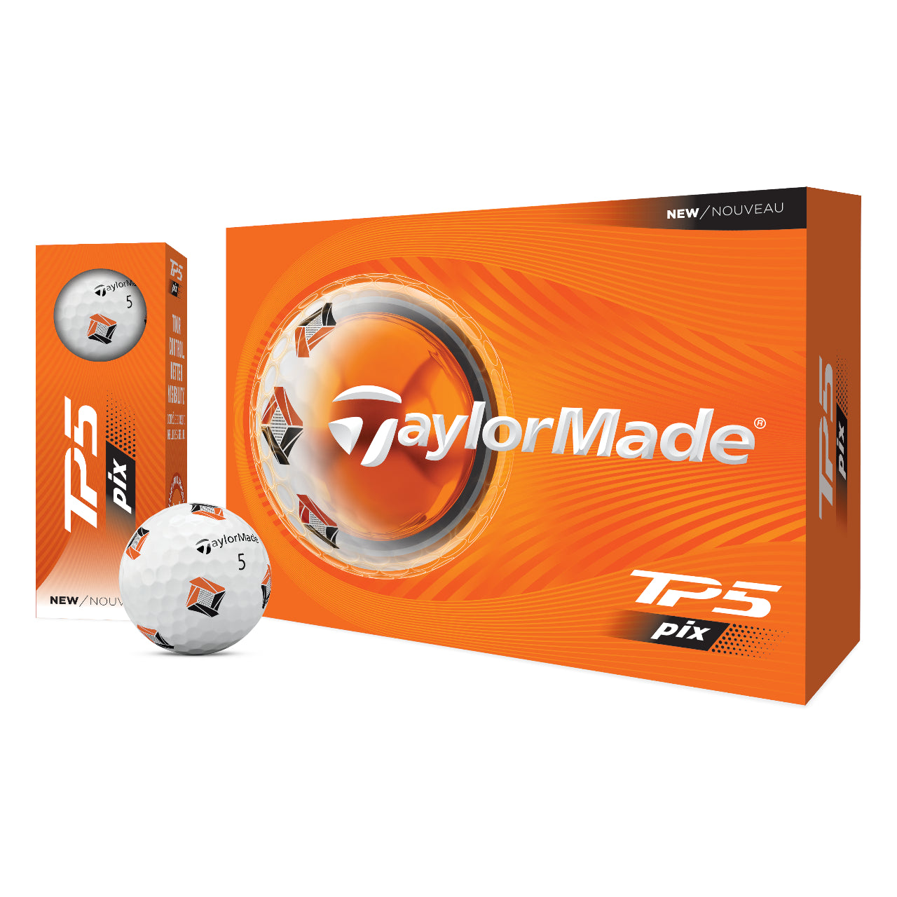 TaylorMade 2026 TP5 Pix 3.0 Golf Balls | White – Clarkes Golf
