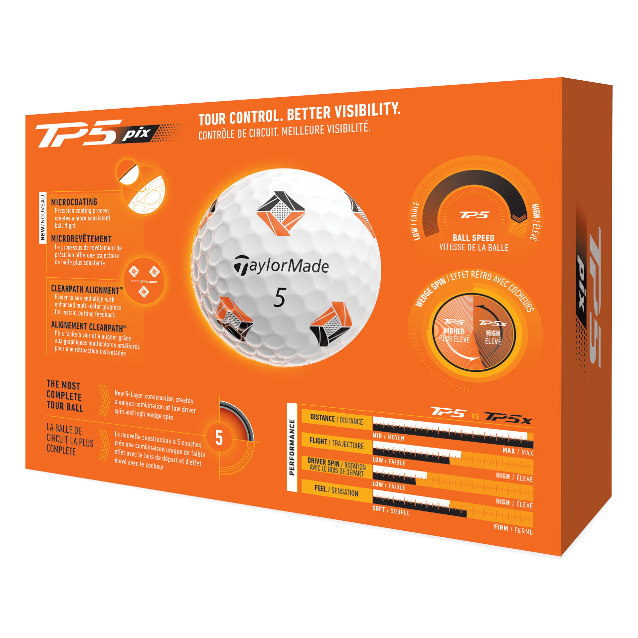 Taylormade 2026 TP5 PIX 3.0 Golf Balls | Double Dozen