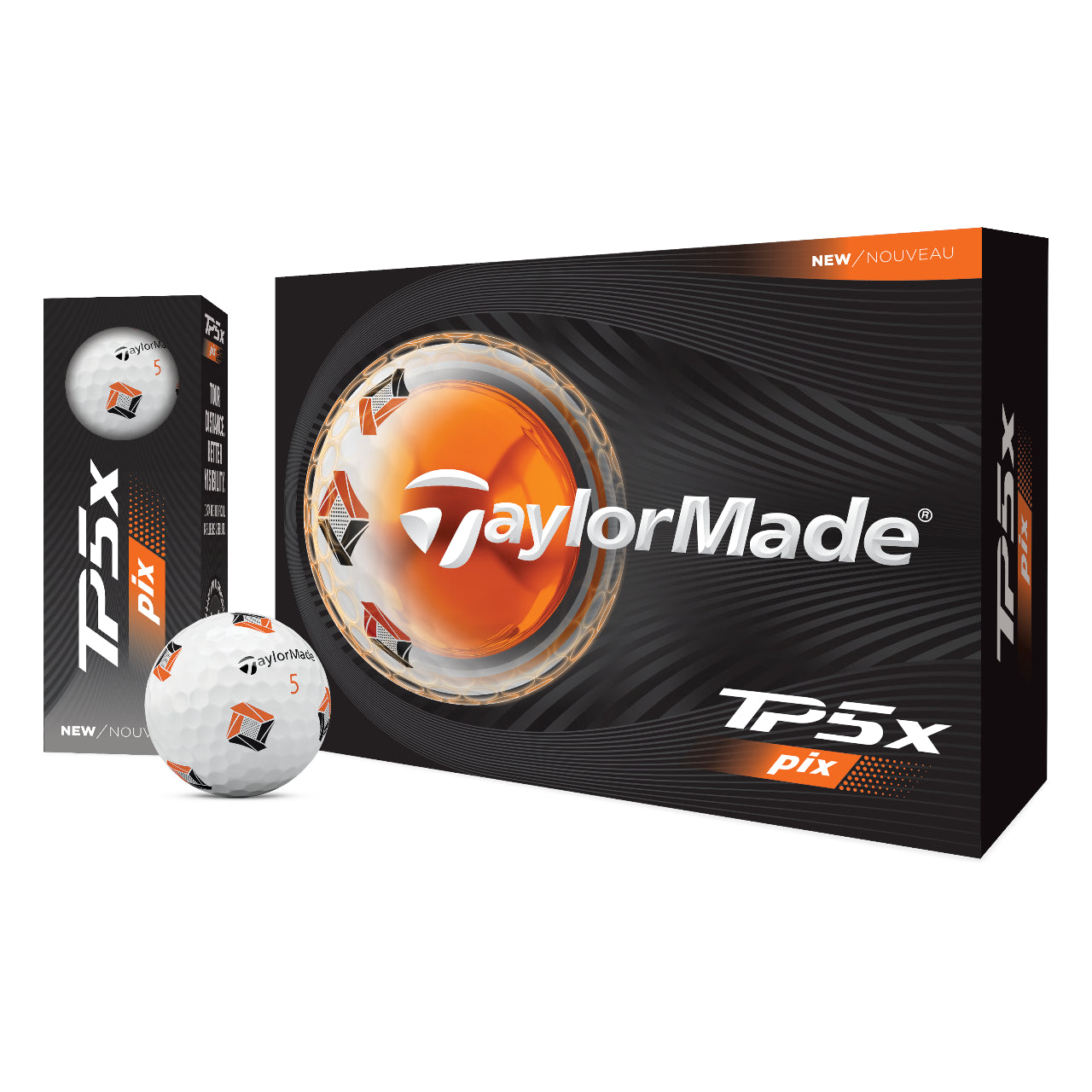 TaylorMade 2026 TP5x Pix 3.0 Golf Balls | White