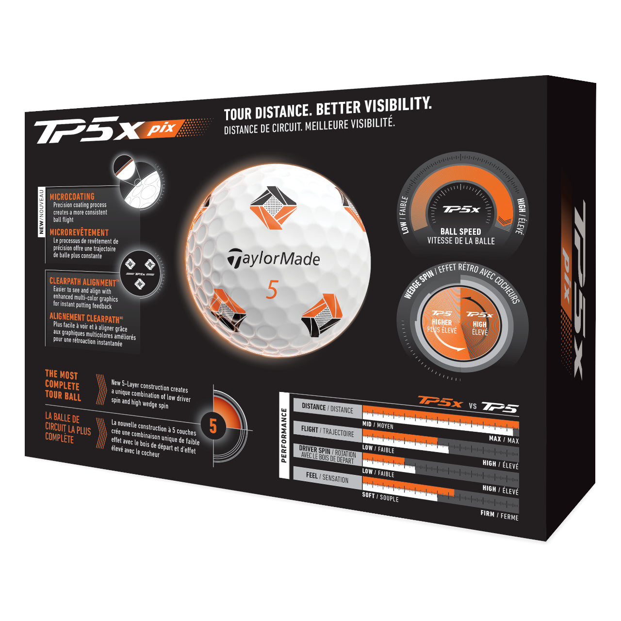 TaylorMade 2026 TP5x Pix 3.0 Golf Balls | White