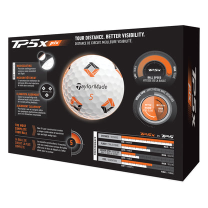 TaylorMade 2026 TP5x Pix 3.0 Golf Balls | White