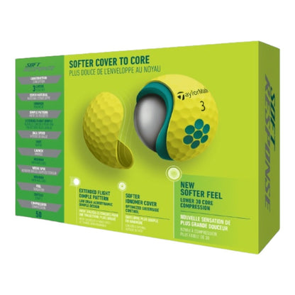 TaylorMade Soft Response Golf Balls 2023 | Matte Yellow