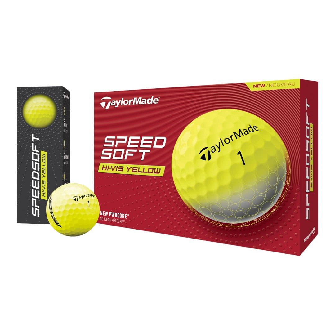 TaylorMade Speed Soft Golf Balls | Yellow