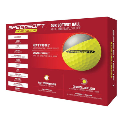 TaylorMade Speed Soft Golf Balls | Yellow