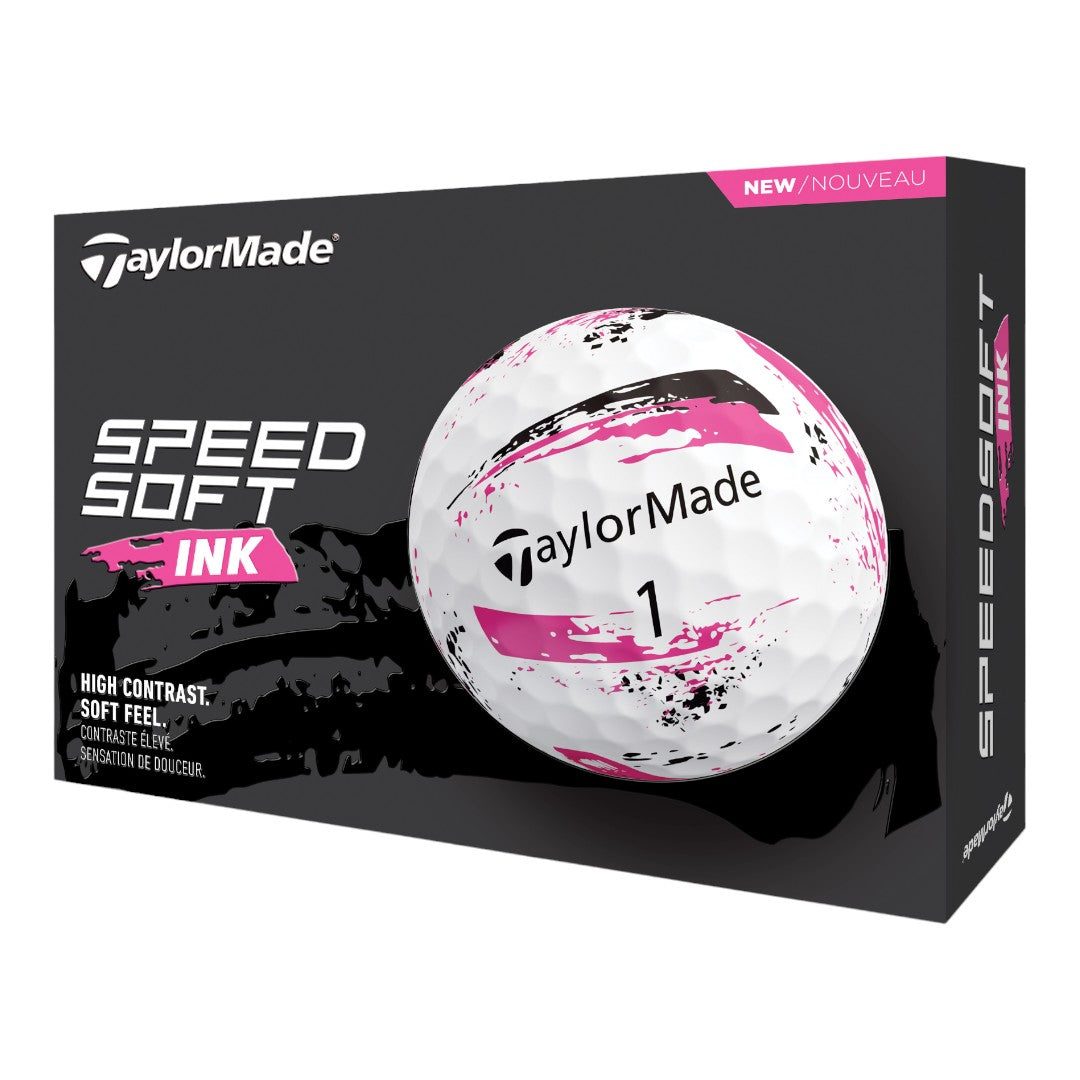 TaylorMade Speed Soft Ink Golf Balls | Pink