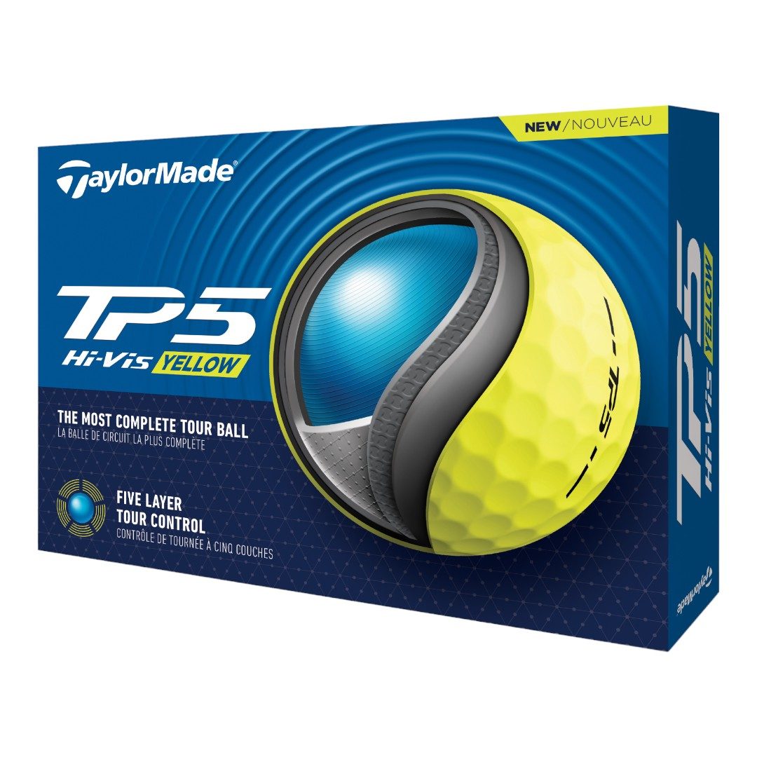 TaylorMade TP5 Hi-Vis Yellow Golf Balls | Yellow – Clarkes Golf