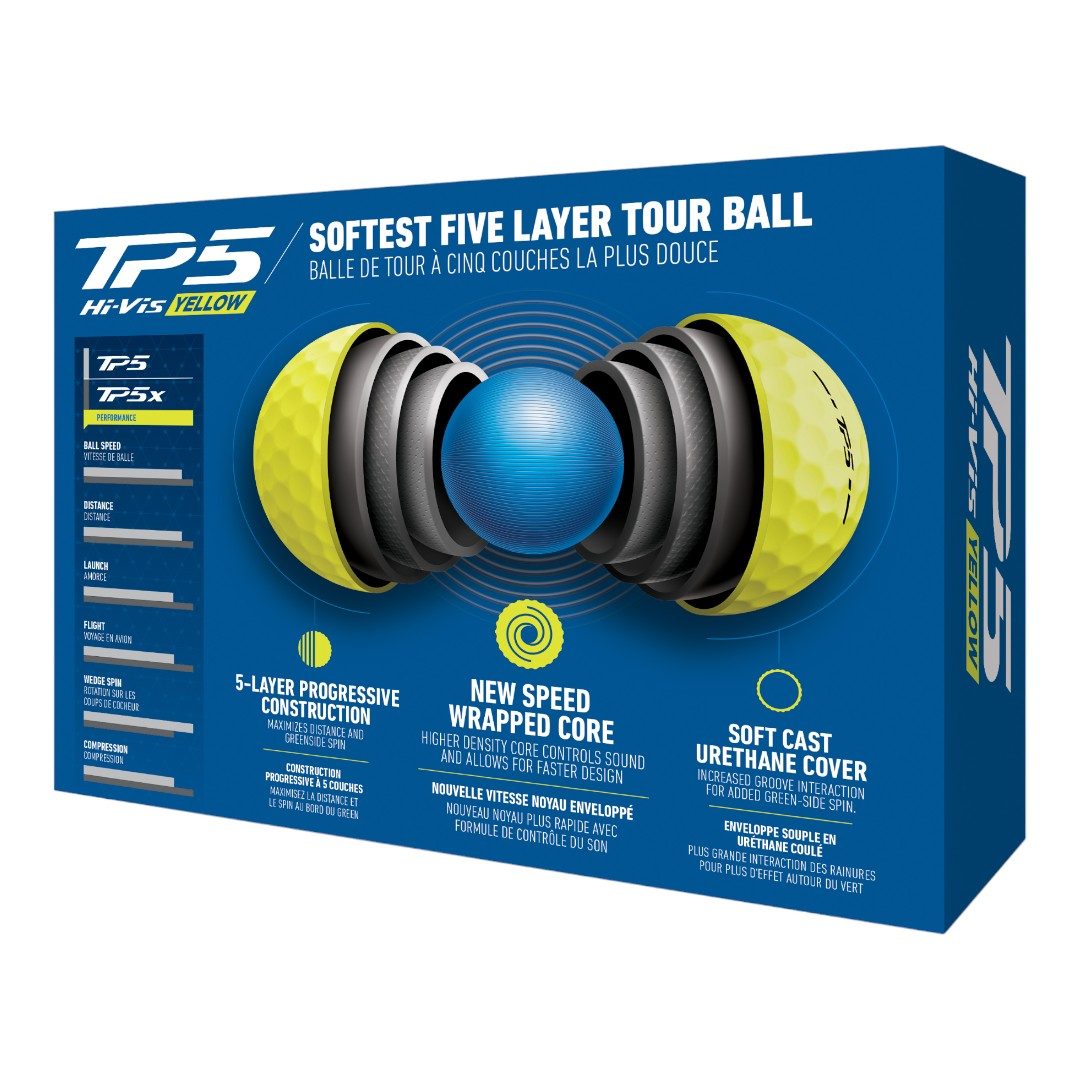 TaylorMade TP5 Golf Balls | Yellow