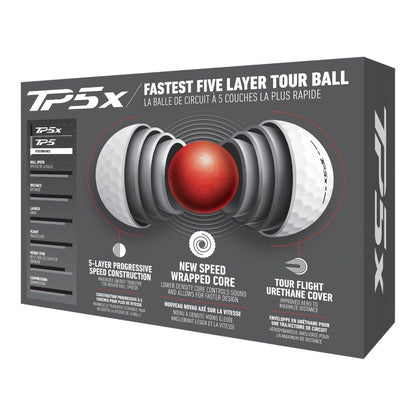 TaylorMade TP5x Golf Balls | White