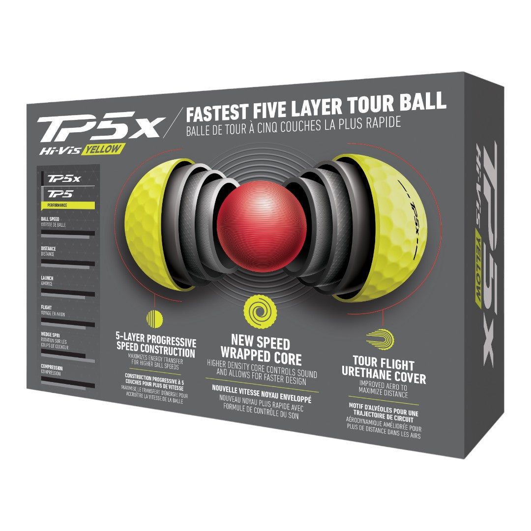 TaylorMade TP5x Golf Balls | Yellow