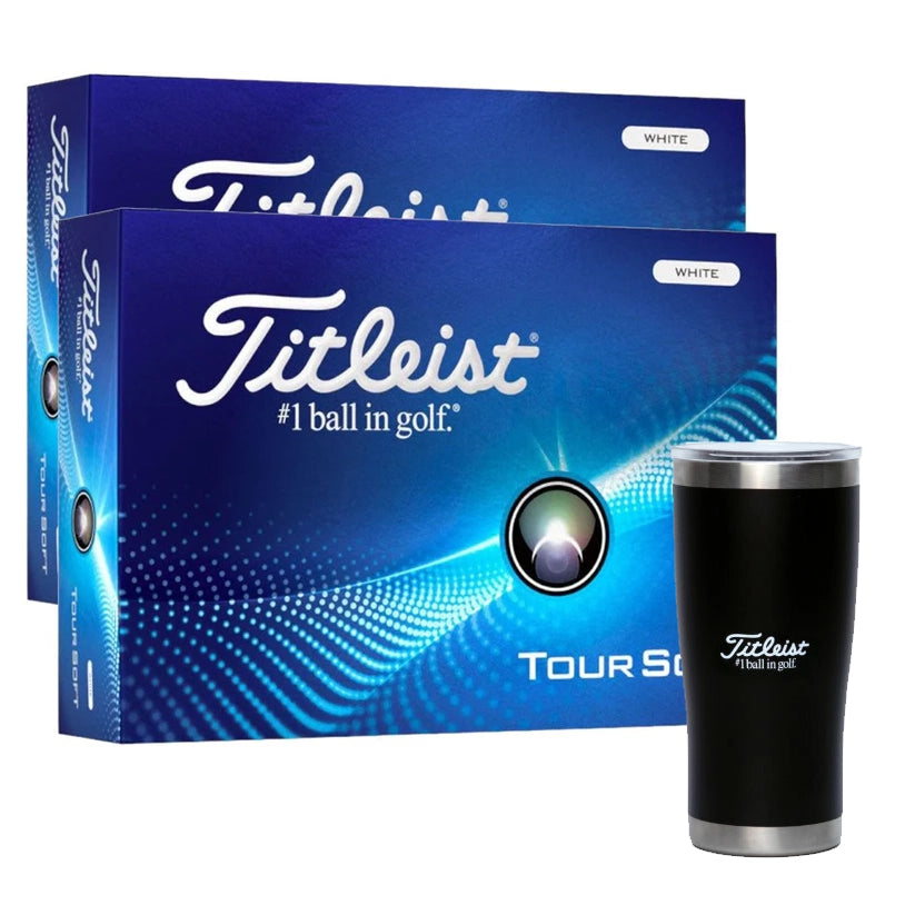 Titleist Tour Soft White 2 Dozen Golf Balls + Free Gift