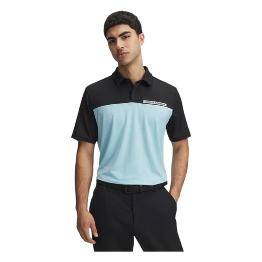 Under Armour Tee To Green Colour Block Golf Polo Shirt 1383139