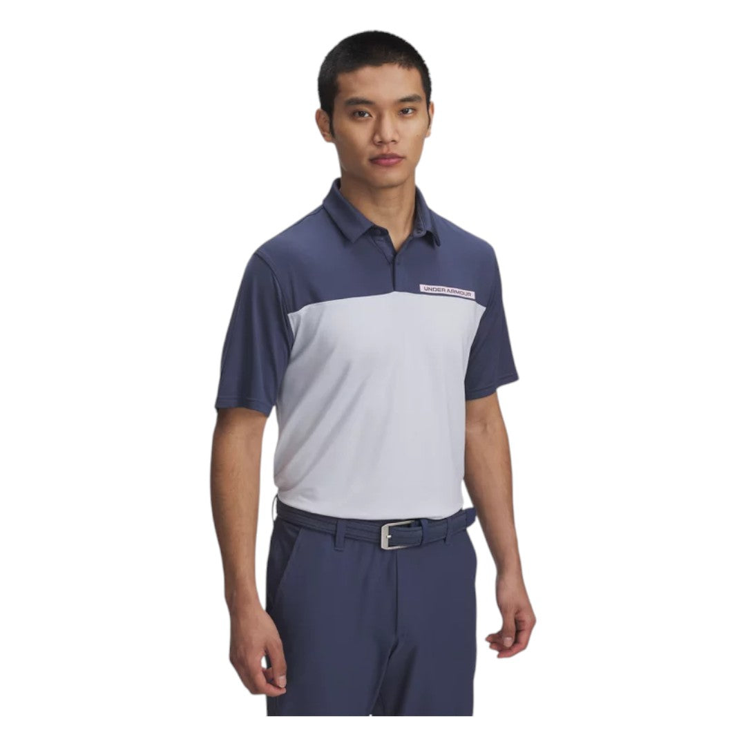 Under Armour Tee To Green Colour Block Golf Polo Shirt 1383139
