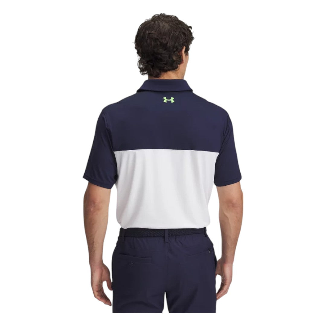 Under Armour Tee To Green Colour Block Golf Polo Shirt 1383139