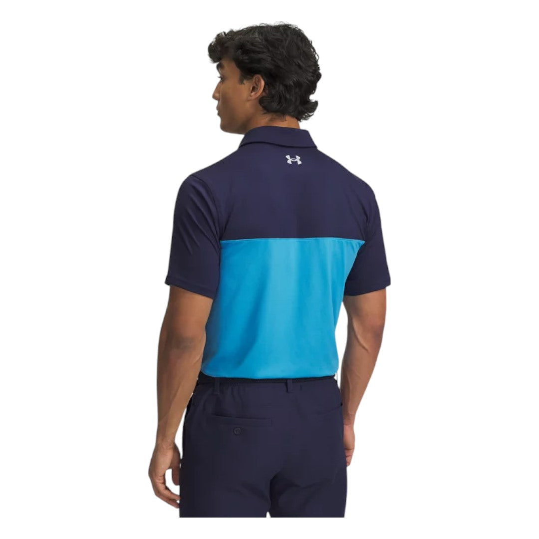 Under Armour Tee To Green Colour Block Golf Polo Shirt 1383139