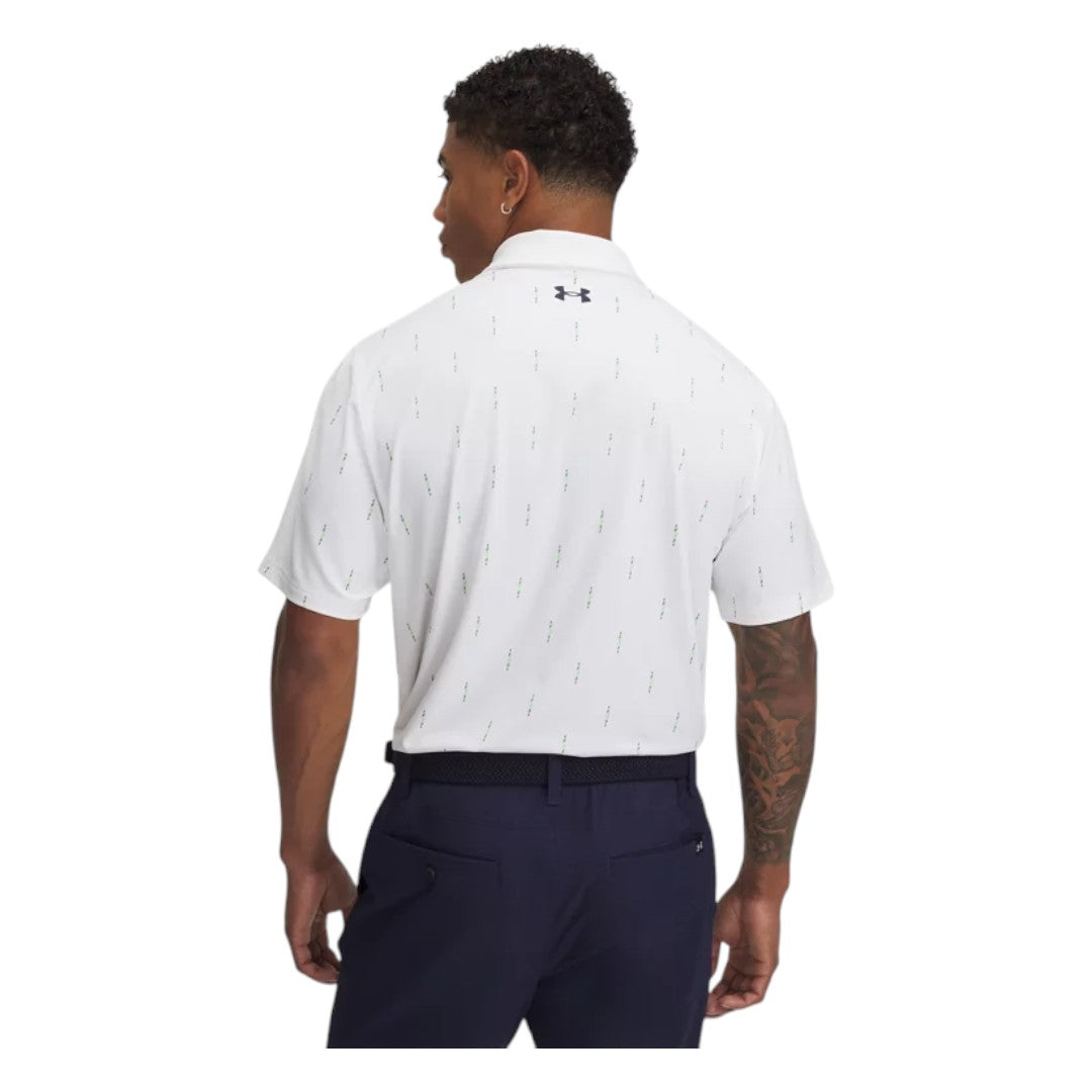 Under Armour Tee To Green Printed Golf Polo Shirt 1383715