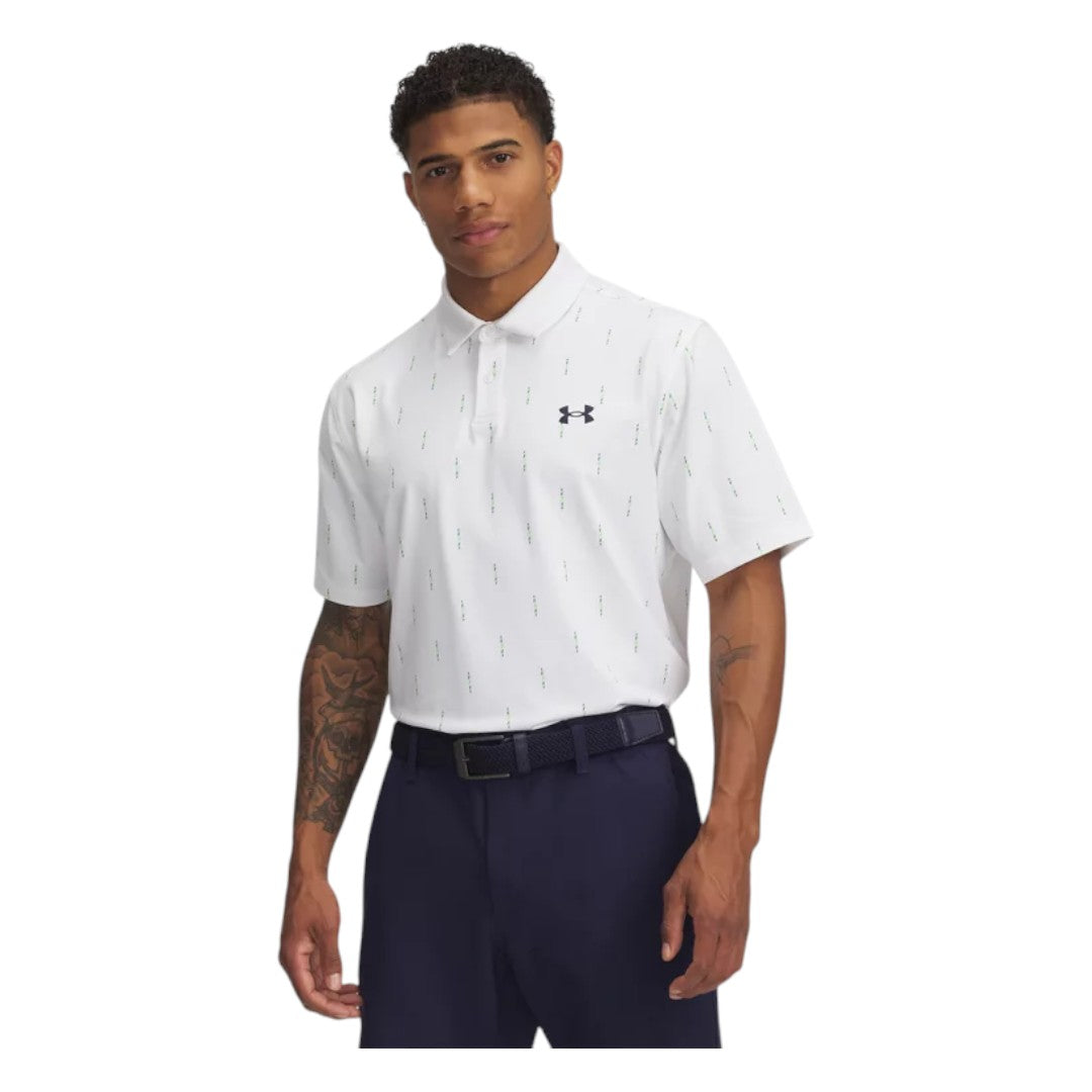 Under Armour Tee To Green Printed Golf Polo Shirt 1383715