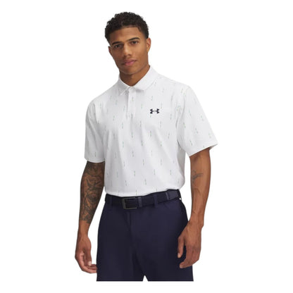 Under Armour Tee To Green Printed Golf Polo Shirt 1383715