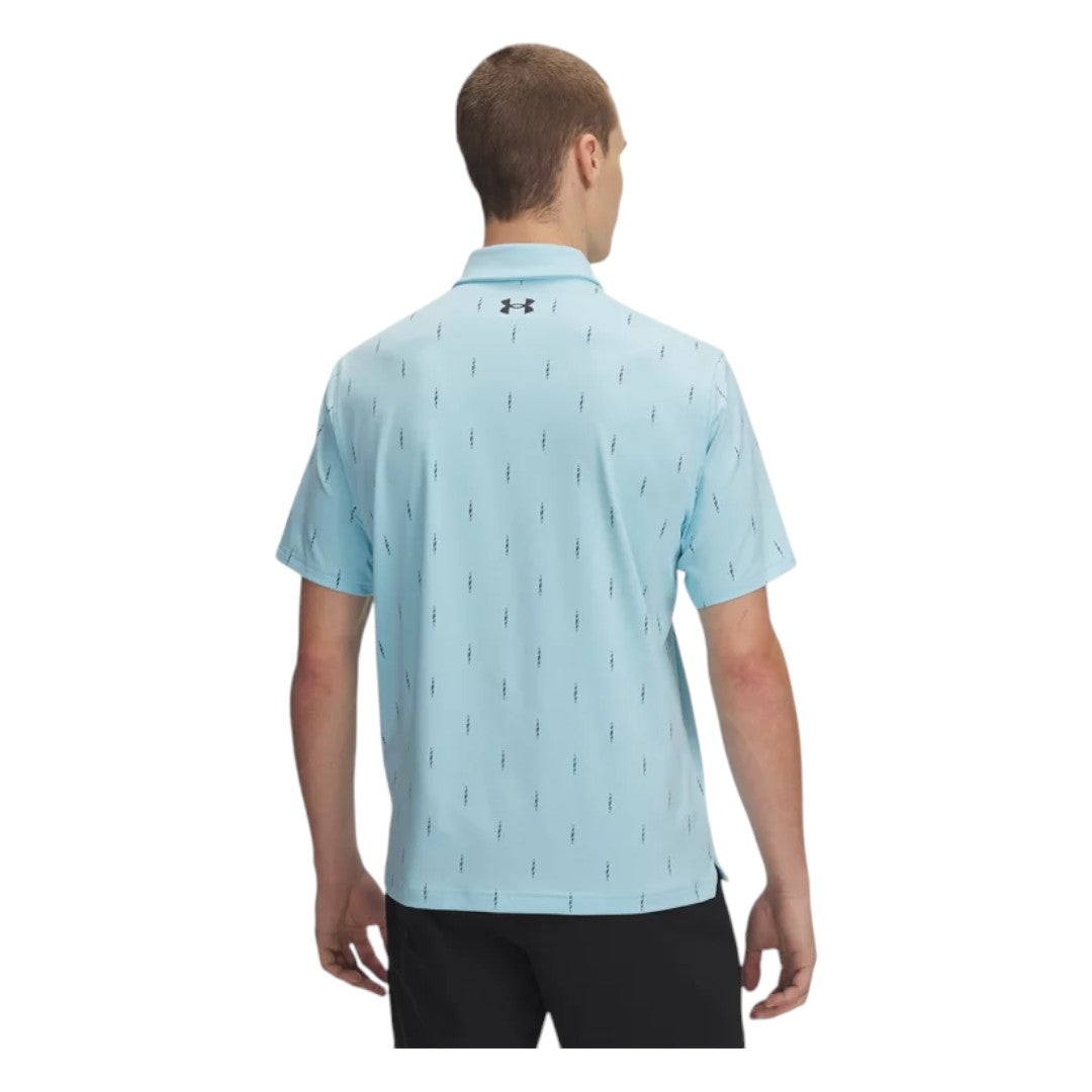 Under Armour Tee To Green Printed Golf Polo Shirt 1383715