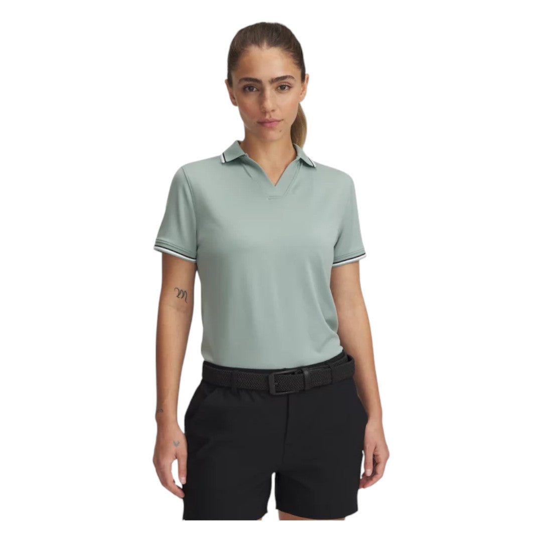 Under Armour Ladies Drive Rib SS Golf Polo Shirt 6000657