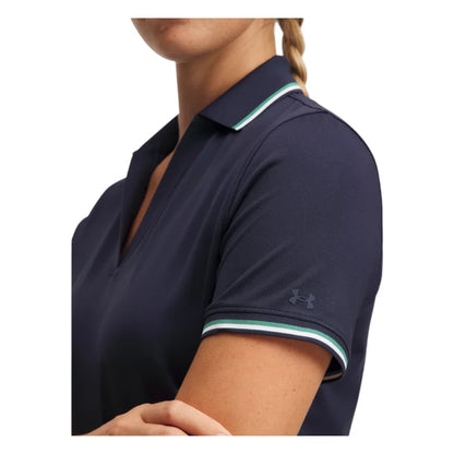 Under Armour Ladies Drive Rib SS Golf Polo Shirt 6000657
