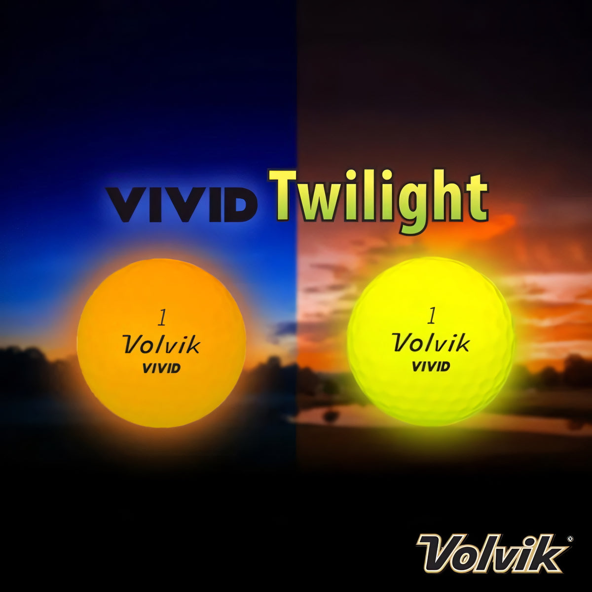 Volvik Vivid Soft Twilight Golf Balls & UV Torch VVTWPO | 6 Pack