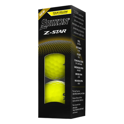 Srixon 2026 Z-Star Personalised Yellow Golf Balls | 4 FOR 3