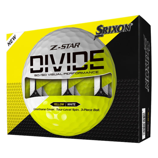 Srixon 2025 Z-Star Divide Golf Balls | Yellow/White