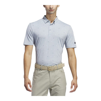 adidas Golf Go-To Mini-Crest Print Golf Polo Shirt IS7332