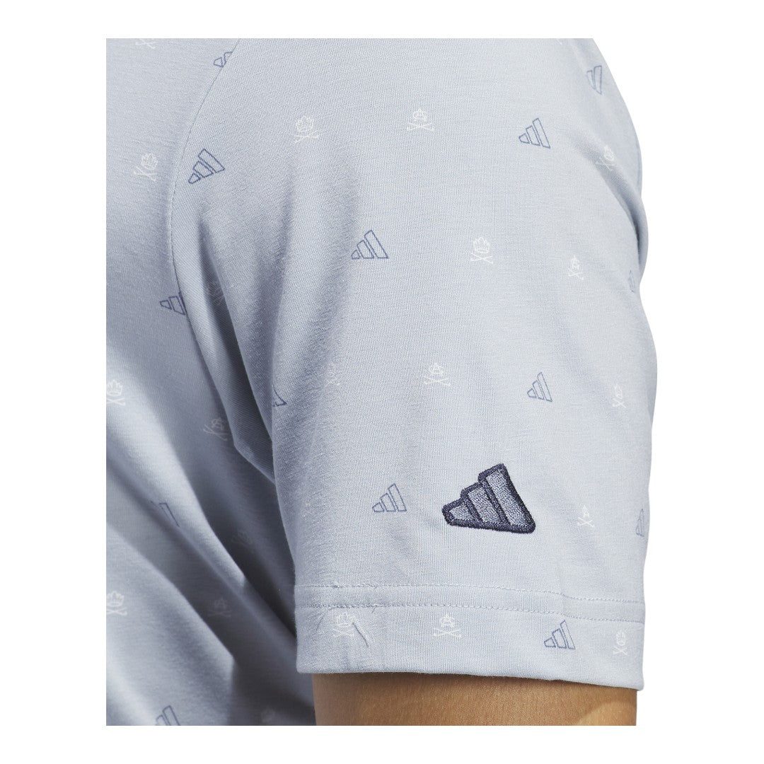 adidas Golf Go-To Mini-Crest Print Golf Polo Shirt IS7332