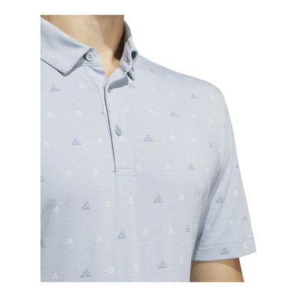 adidas Golf Go-To Mini-Crest Print Golf Polo Shirt IS7332