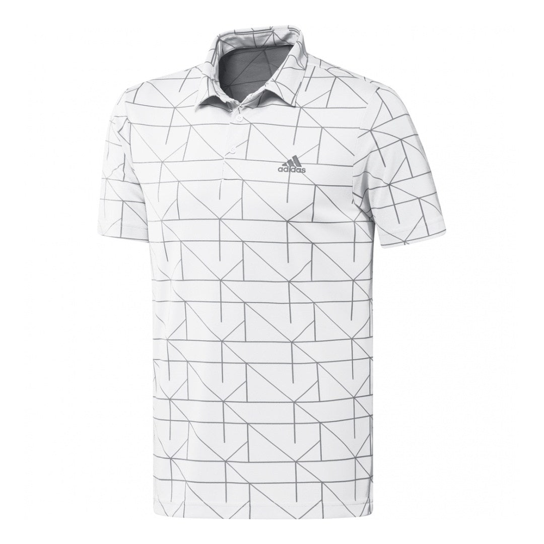 adidas Jacquard Lines Primegreen Golf Shirt HA6116