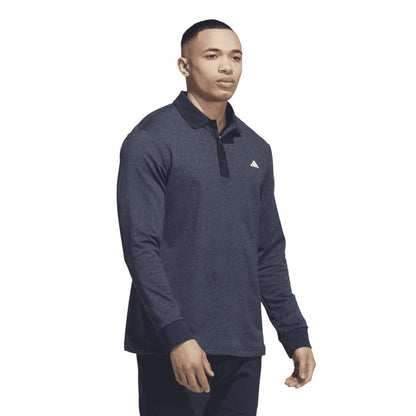 adidas Long Sleeve Heather Golf Polo Shirt HZ0426