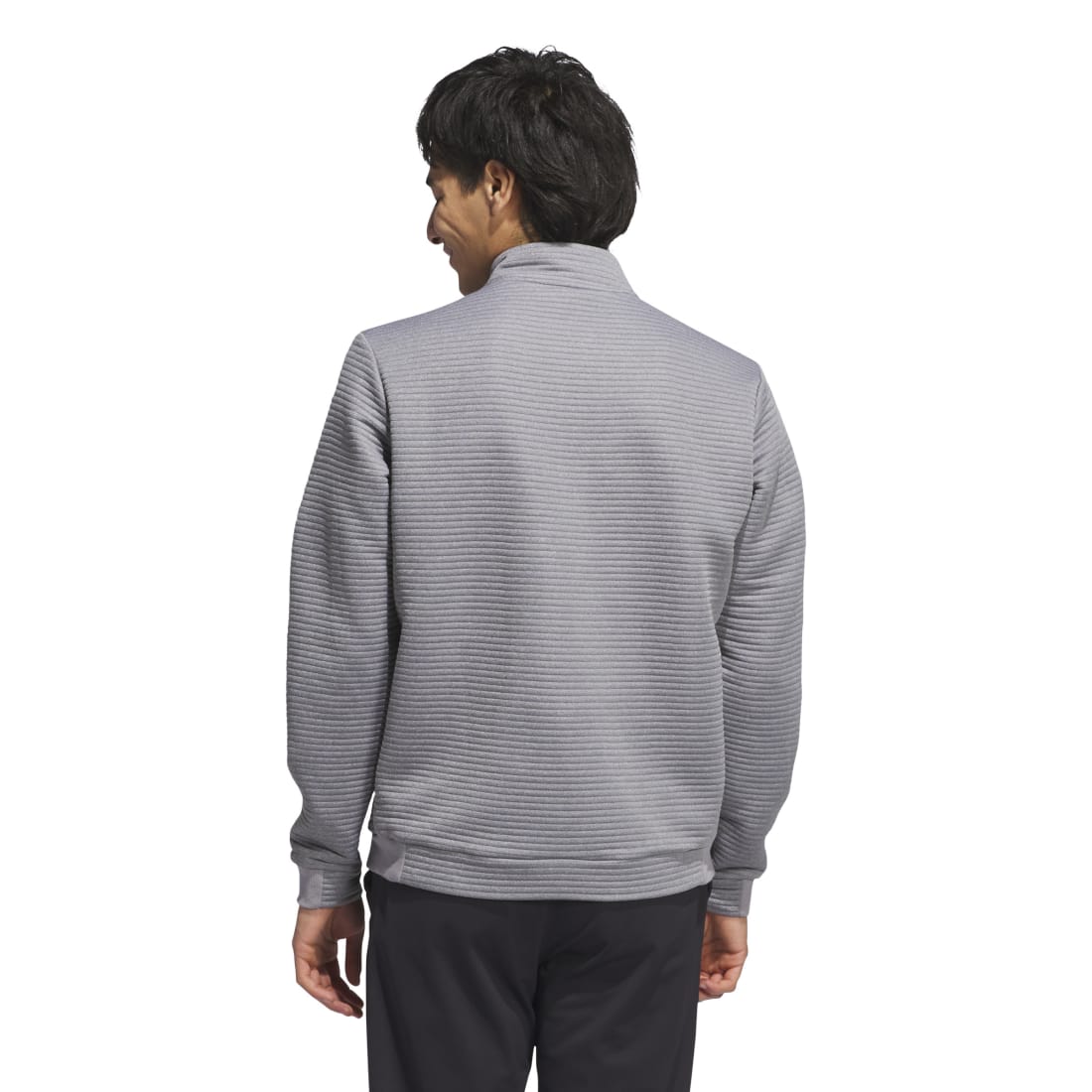アディダスゴルフ◆ハーフジップ ウール100% ニット ジャケット グレー M adidas Ultimate365 DWR Textured 1/4 Zip Golf Mid Layer IL0563