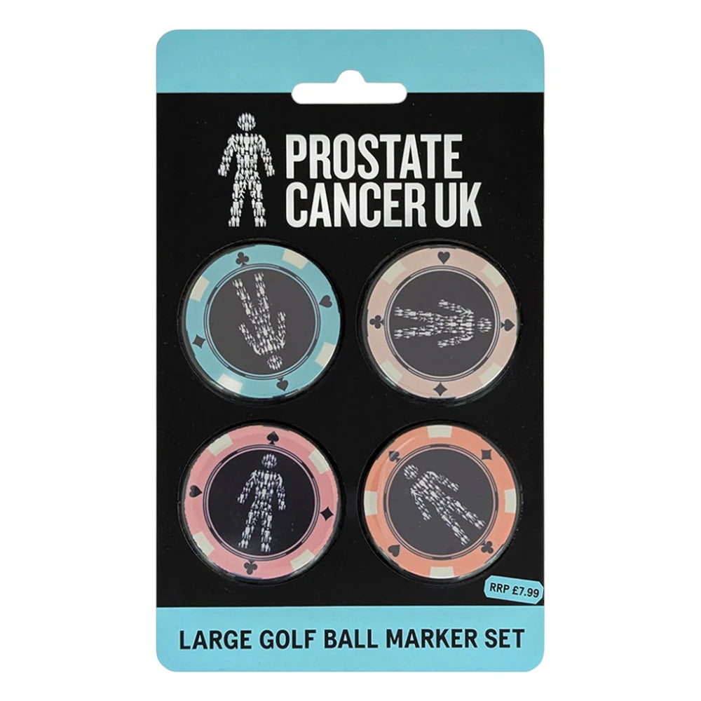 Prostate Cancer Poker Chip Golf Ball Markers Set PCPCM01
