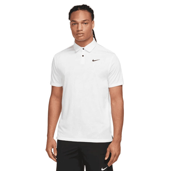 Nike Dri-Fit Tour Jacquard Golf Shirt DR5303 | White – Clarkes Golf