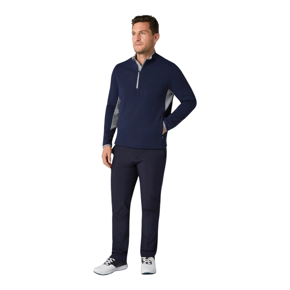Callaway Blocked LS 1/4 Zip Golf Pullover CGKFF0F8