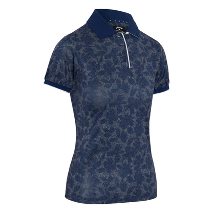 Ladies Callaway Rib Trim Printed Golf Polo Shirt CGKFG085