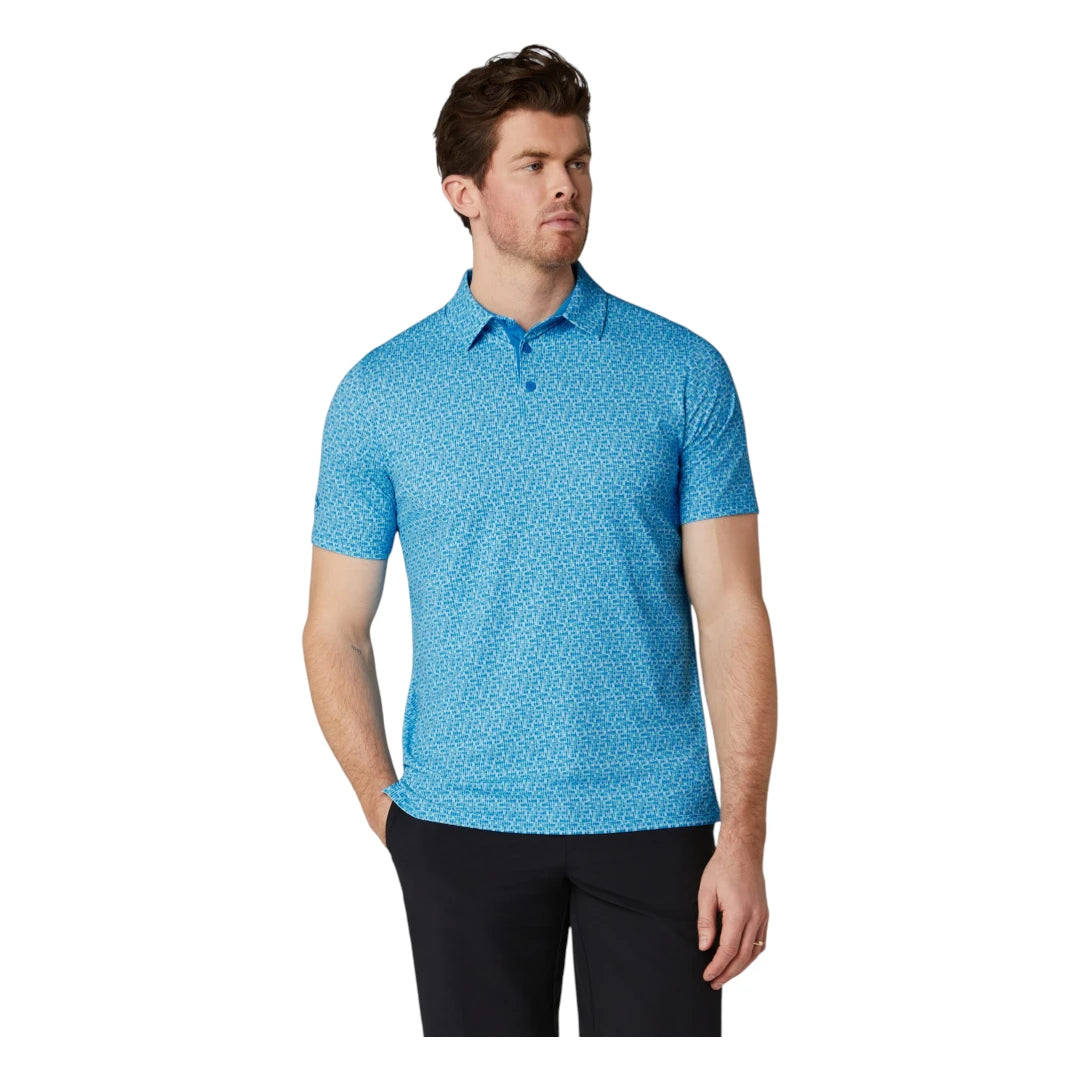 Callaway Tile Gingham Print Golf Polo Shirt CGKSG064
