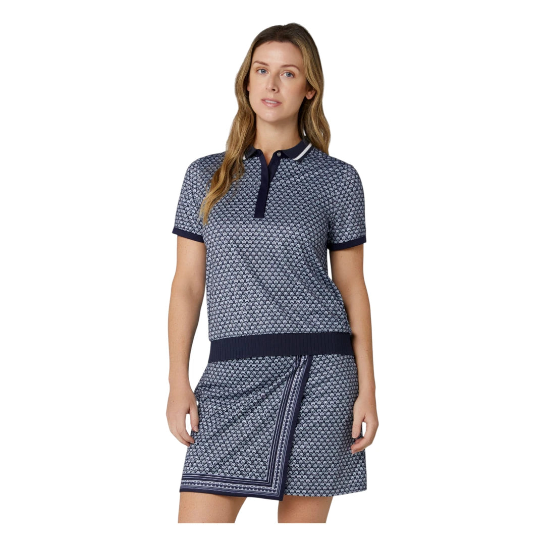 Callaway Ladies Scarf GEO Short Sleeve Polo Shirt CGKSG076