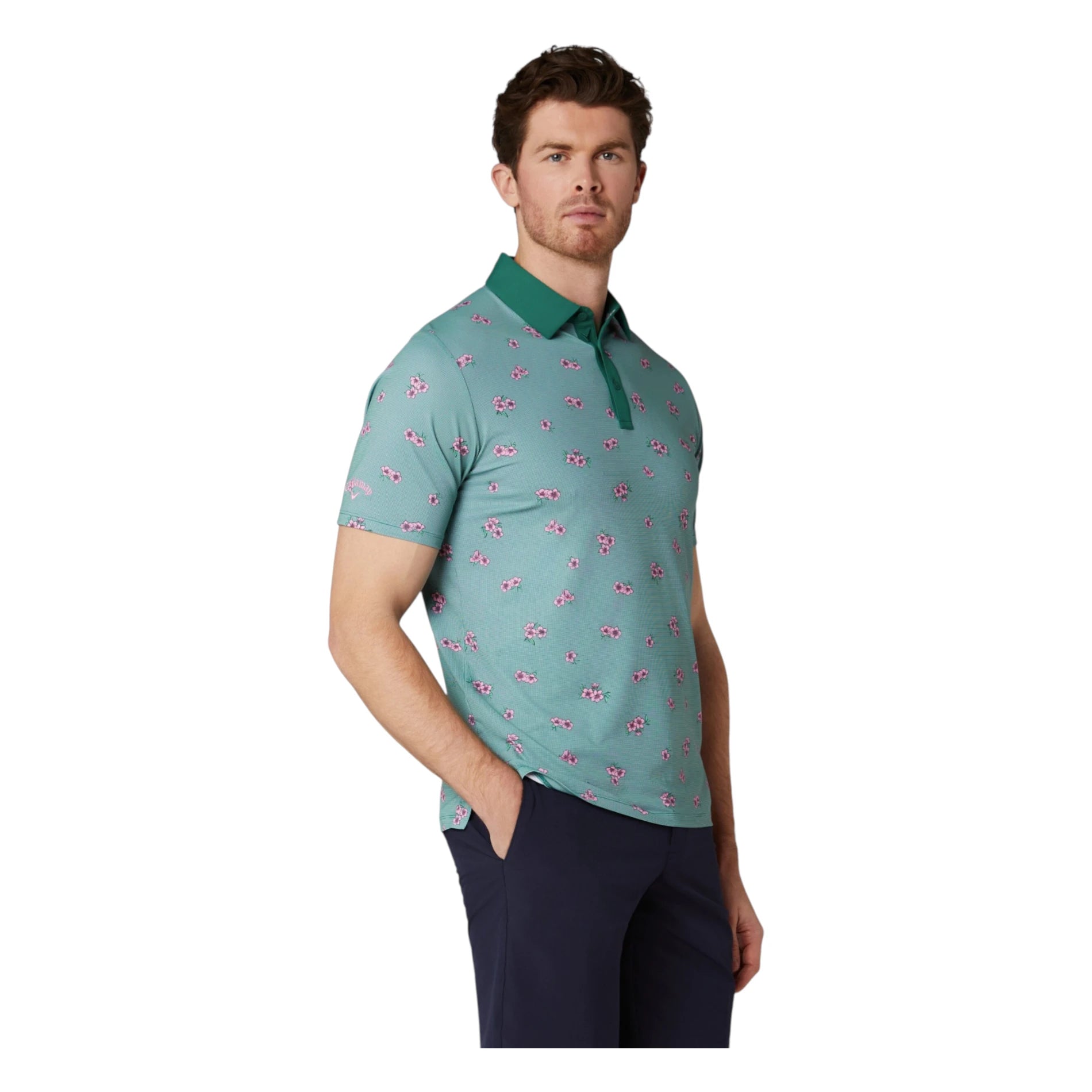 Callaway Azalea Gingham Print Golf Polo Shirt CGKSG084